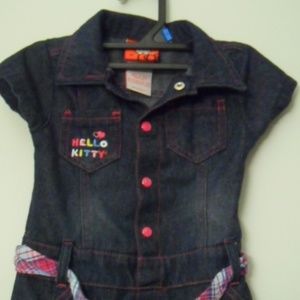 Cute Hello Kitty Denim Dress